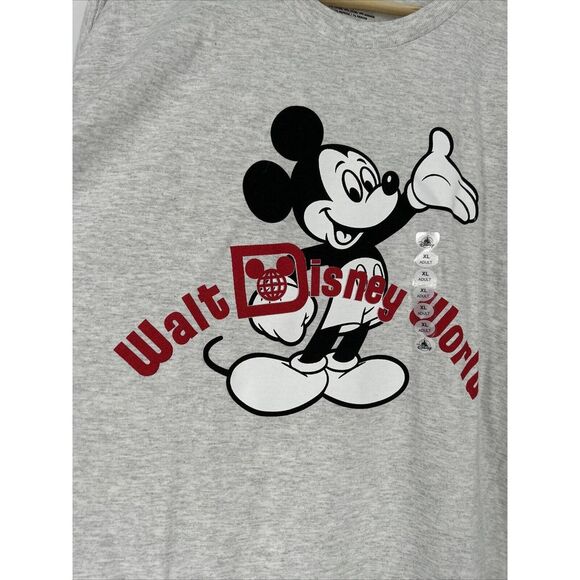 Disney Parks Mickey Mouse Presents Walt Disney World T-Shirt Grey Sz XL NWT - Picture 2 of 9